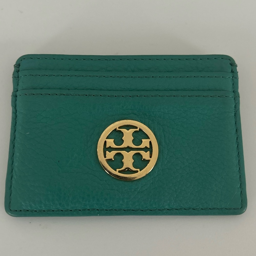 Teal Tory Burch Card Case